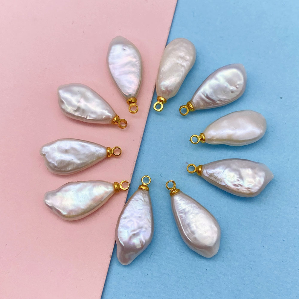 DIY Jewelry Accessories Classification 1 Piece Quantity Freshwater Pearl Material 1 Piece 10 * 22mm Freshwater Pearl Geometric Pendant