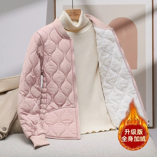 秋冬季新款内穿打底小棉袄女贴身保暖棉服妈妈修身加绒内胆棉衣女