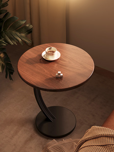 Walnut Side Table Small Table Coffee Table Sofa Side Cabinet Internet Popular Mini Round Table Living Room Corner Table Rental Room Bedside Table