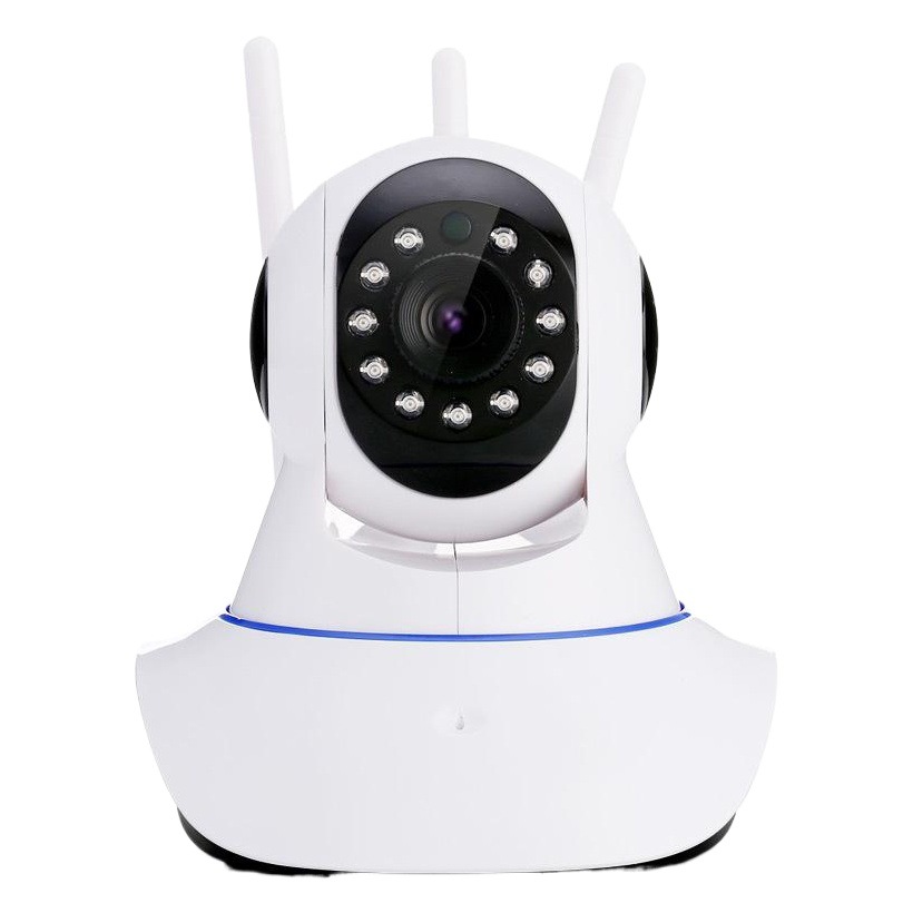 Zhiwei tiene una cabeza de observación de la red inalámbrica HD 1080p cámara de vigilancia WIFI yoosee de tres antenas de cabeza móvil de la máquina