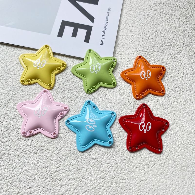 クリエイティブキャンディーカラー五芒星合金ペンダントペンダント手作り DIY 携帯電話チェーンバッグキーホルダージュエリーアクセサリー|undefined