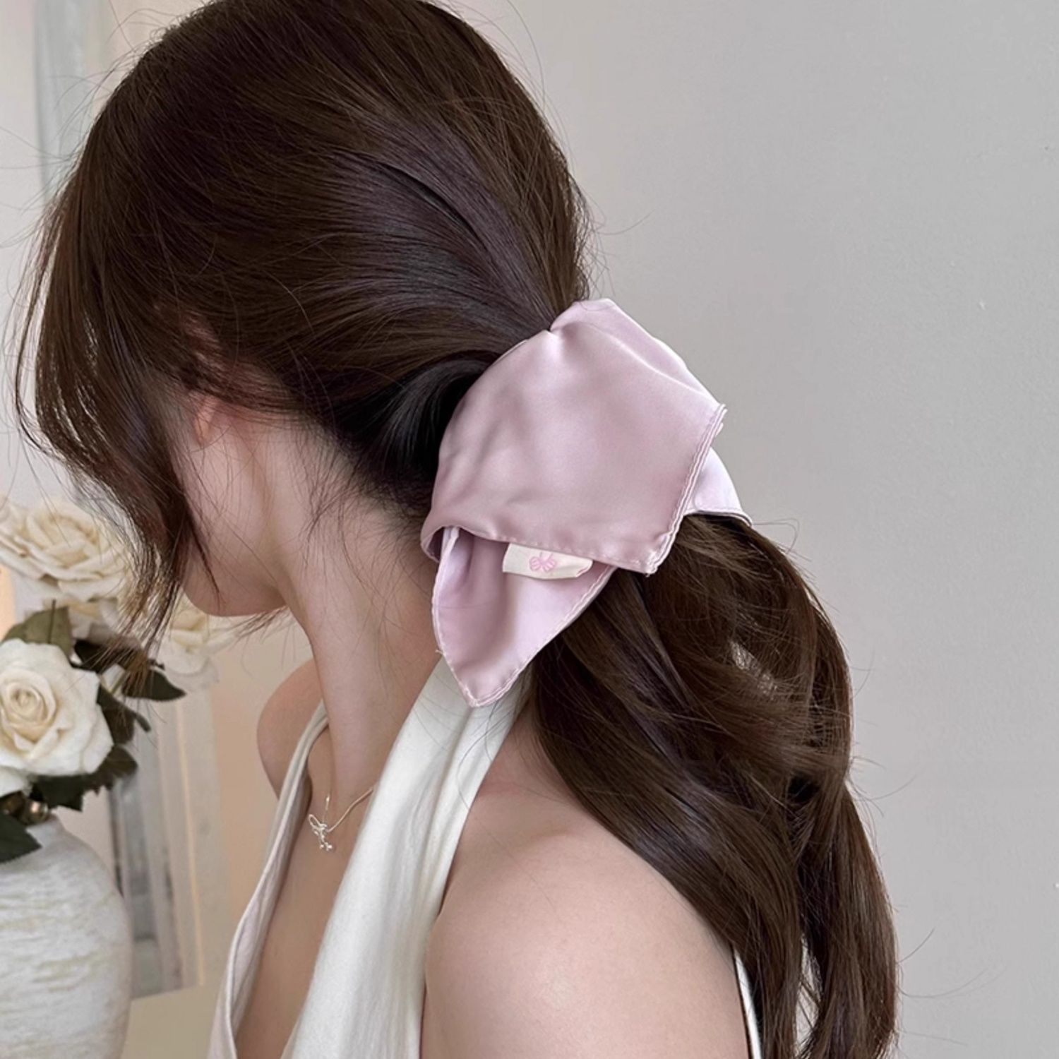 Hårband med scarf lyxig och elegant håraccessoar för kvinnor_voghion.com