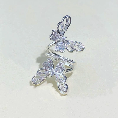Zərgərlik ara hissələri Butterfly Beads, Spacer Beads - bright-silver