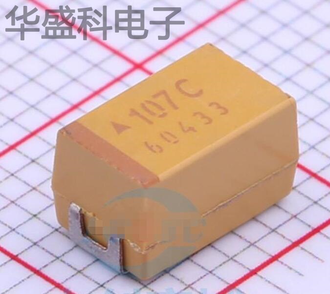 TPSE107K016R0100V 描述 100uF(107) ±10% 16V 钽电容器