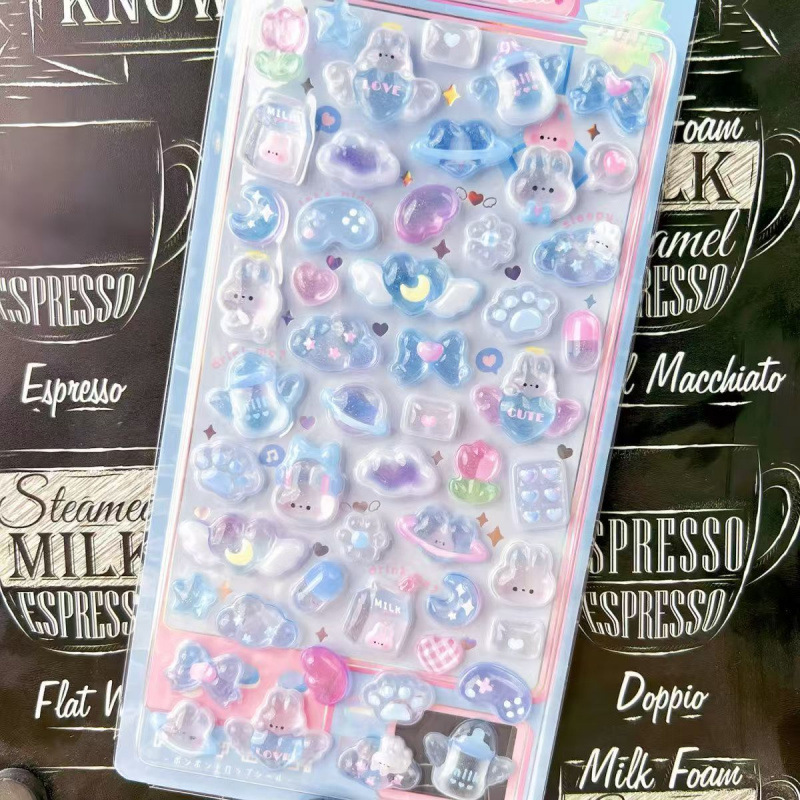 漫画立体フローティング楽しいステッカークリスタルダイヤモンド子供装飾ステッカーステッカーかわいいステッカー子供女の子|undefined
