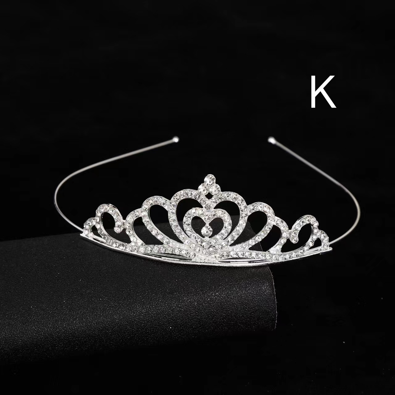 Diadema de corona de diamantes de imitación para niños, peine para el cabello, accesorios para el cabello para niñas, espectáculo de vacaciones para bebés, tocado de novia, cristal chapado en oro