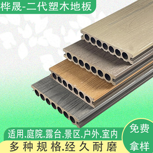 Wood-plastic Flooring Wood-plastic Outdoor Flooring Courtyard Garden Co-extruded Wood-plastic Round Hole Anti-corrosion and Anti-fouling