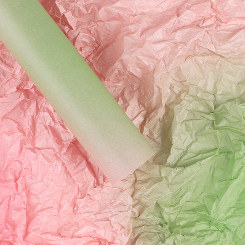 Papel de embalaje de flores de Sydney graduado, papel de embalaje de flores de mano, revestimiento de papel de arrugas de regalo de ensueño, materiales de flor