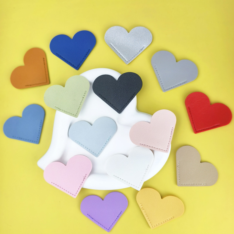 Marcador de Libros de Esquina en Forma de Corazón de Cuero PU para Lectura