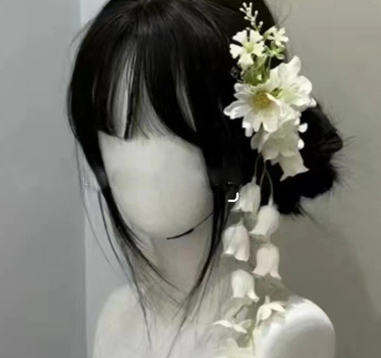 超仙花朵流苏发夹2025新款爆款清冷感侧边夹拍照氛围感头饰发卡|undefined