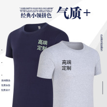 t恤定制印字logo纯棉圆领短袖企业工作服班服聚会广告衫文化衫diy