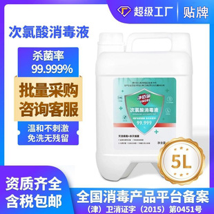 Hypochlorous Acid Disinfectant Environmental Disinfection Deodorization Commercial 5L Customized Disinfectant Water Indoor Maternal and Infant Pet Disinfection