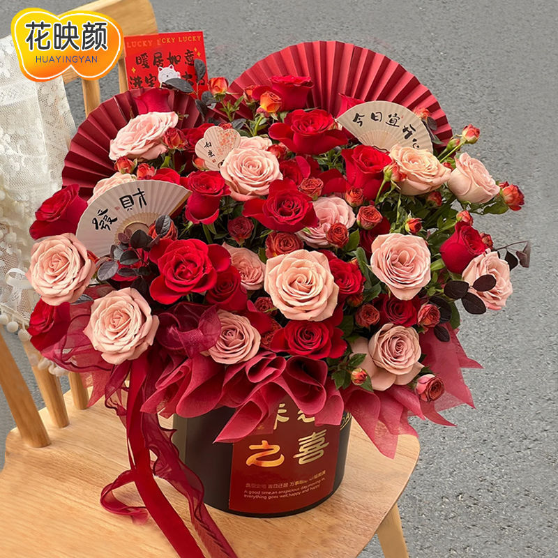 新居への引っ越し、ローズフラワーエクスプレス、市内全土の誕生日、大晦日、誕生日のお祝いに本物の花|undefined