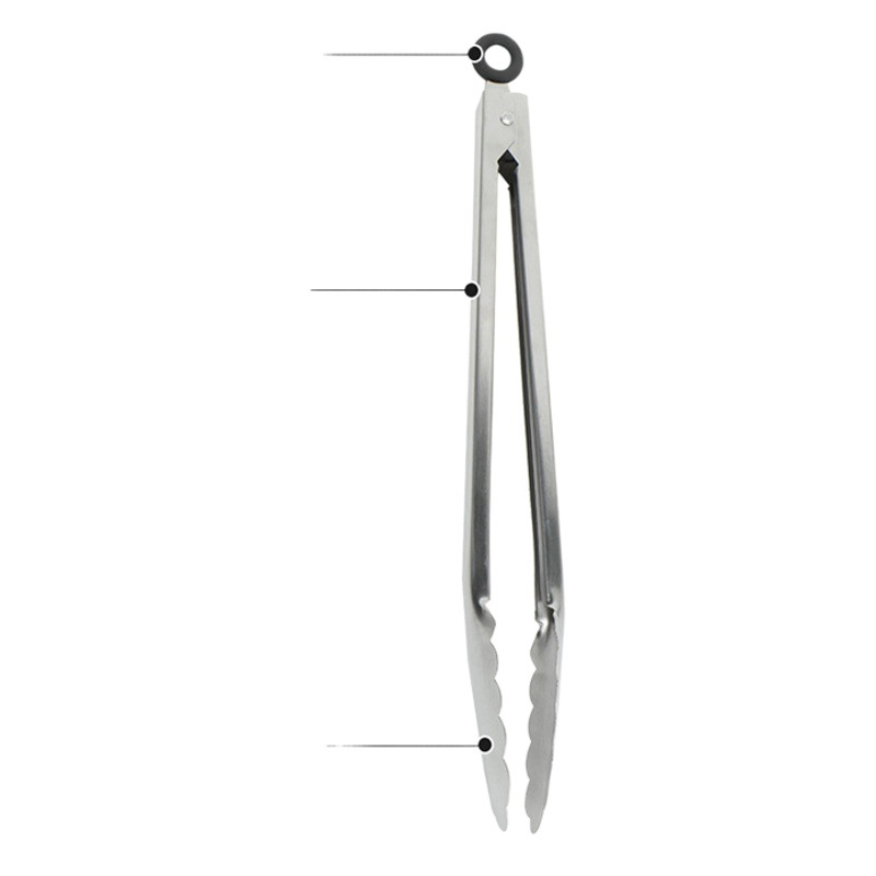 Clip de comida clip de barbacoa de acero inoxidable clip de comida buffet clip de pan de cocina anti-escaldado clip de carne de barbacoa de hotel