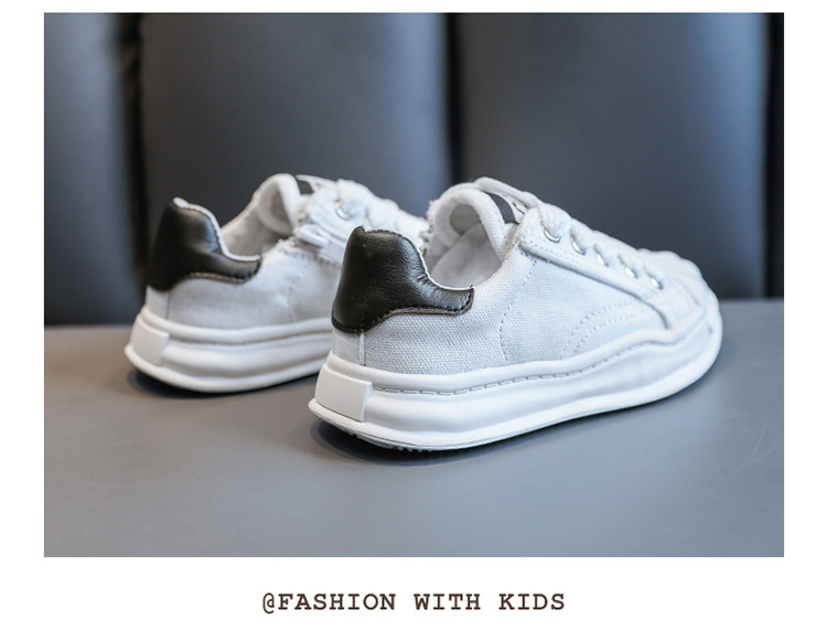Canvas 2023 Spring New Boys' and Girls' Board Children's Casual Small White Shoes_voghion.com