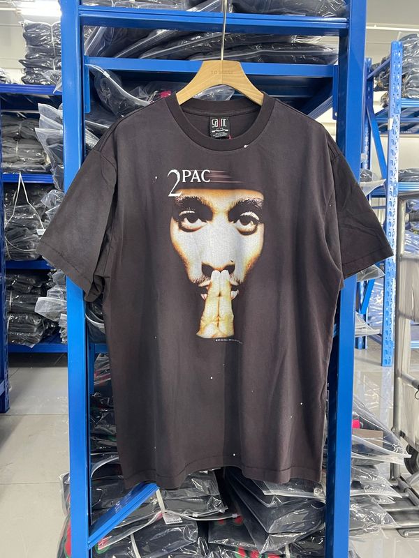 高品質 SAINT MICHAEL ICON ウォッシュ加工 オールド半袖 アメカジ レトロ プリント カップル Tシャツ 男女兼用|undefined