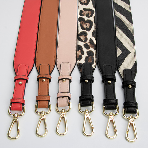 Underarm bag shoulder strap replacement accessories shoulder bag strap wide strap single purchase genuine leather bag black portable short bag strap