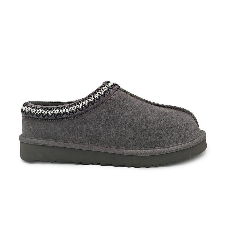 Tasman Snow New Style Cotton Shoes, Warm Closed-Toe Winter Flat Shoes, Tasman Thin-Soled in Sand Color, Chestnut Color, Black, Gray