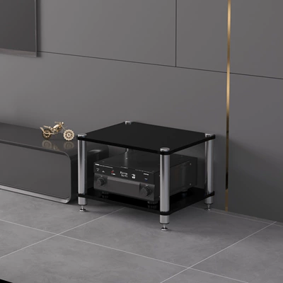 Hifi Amplifier Cabinet, Amplifier Rack, Electric car big tripod - two-layer-conjoined-black