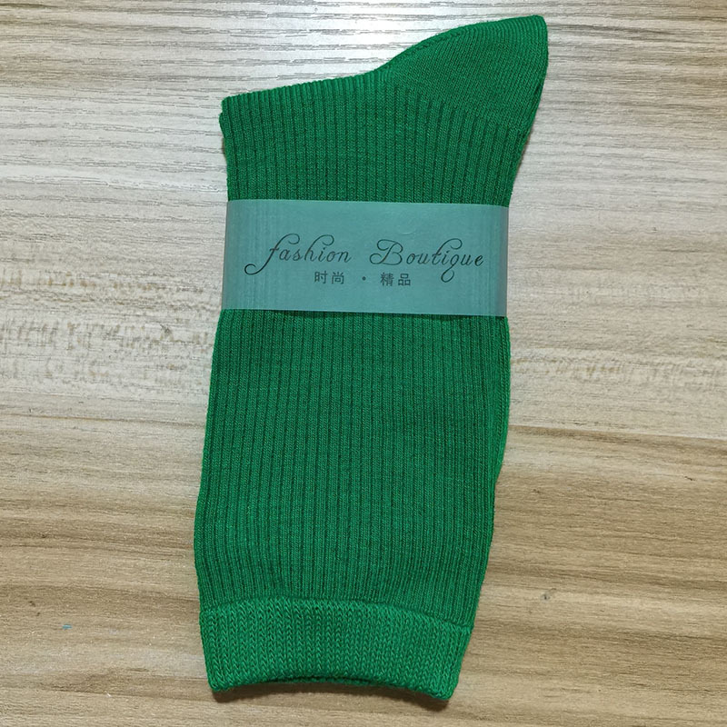 2025 nuevas calcetines de baile de color de mujer de dopamina calcetines de algodón de color sólido calcetines de tirada calcetines cuatro estaciones