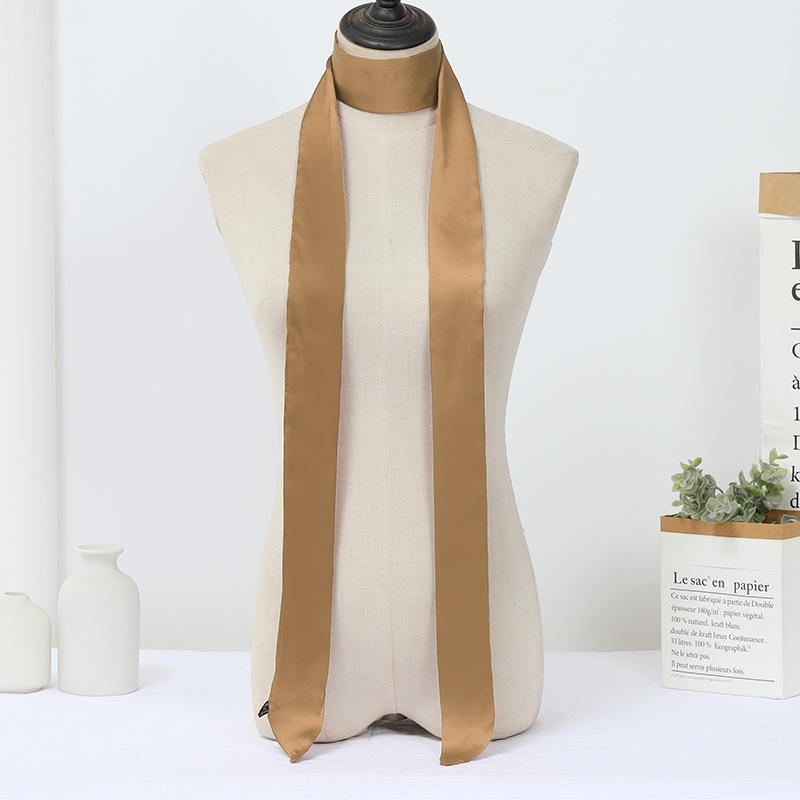 韓国版の細い細い長さの小さいスカーフの女性はバッグの取っ手を縛って春夏の秋のシフォンのプリントの小さいスカーフのマフラーを持ちます。|undefined