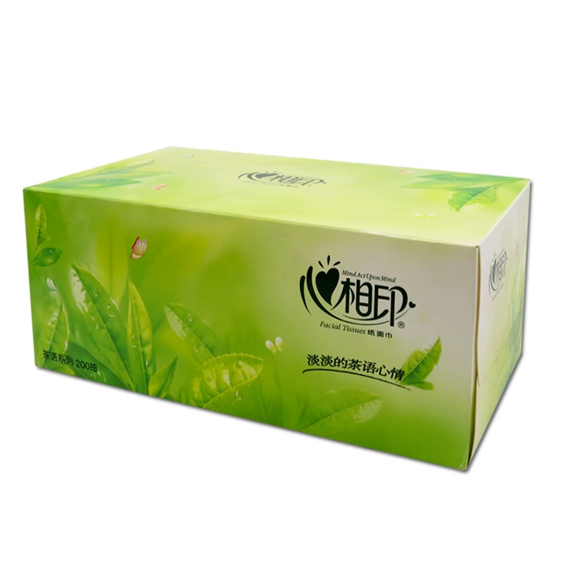 Xinxiangyin tea fragrance tissue 200-drawer box household large box H200 tissue box household big bag