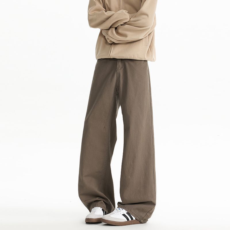 2025 Spring and Autum New Jeans Men's Pants Spring Loose Wide-Leg Drapey Floor-Length Casual Pants for Men 2025 Spring and Autum New Jeans Men's Pants Spring Loose Wide-Leg Drapey Floor-Length Casual Pants for Men