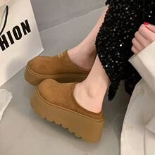 厚底包头拖鞋女外穿勃肯鞋2025新款春季松糕底小个子增高博肯半拖