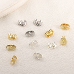 Copper-plated with genuine gold, butterfly-shaped earring hooks, ear clips, ear supports, earplugs, ear hooks, ear caps, anti-slip and anti-fall earrings, accessories