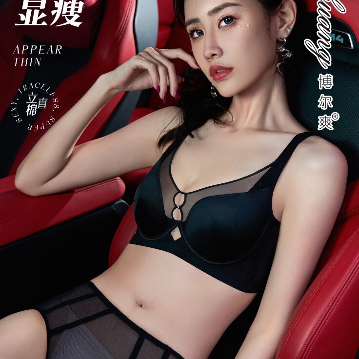 399 Light Luxury Sexy Ultra-Thin Rabbit Ear Cup, Slimming, Soft Bone, Plus Size Lingerie, Comfortable, Push-Up, Thin Style, Side Breast Reduction Bra