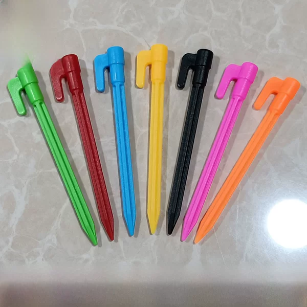 Spot outdoor camping tent nail beach windproof plastic nail lazy inflatable sofa yellow floor