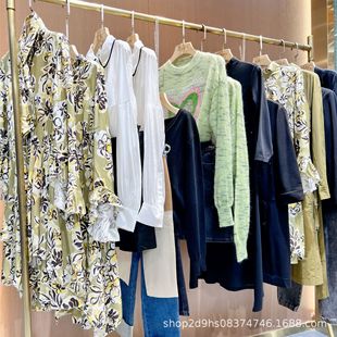 Autumn Dress Discount Wholesale Counter Mall First-Line Brand Cut Label Plus Size Women's Clothing Final Clearance Women's Clothing