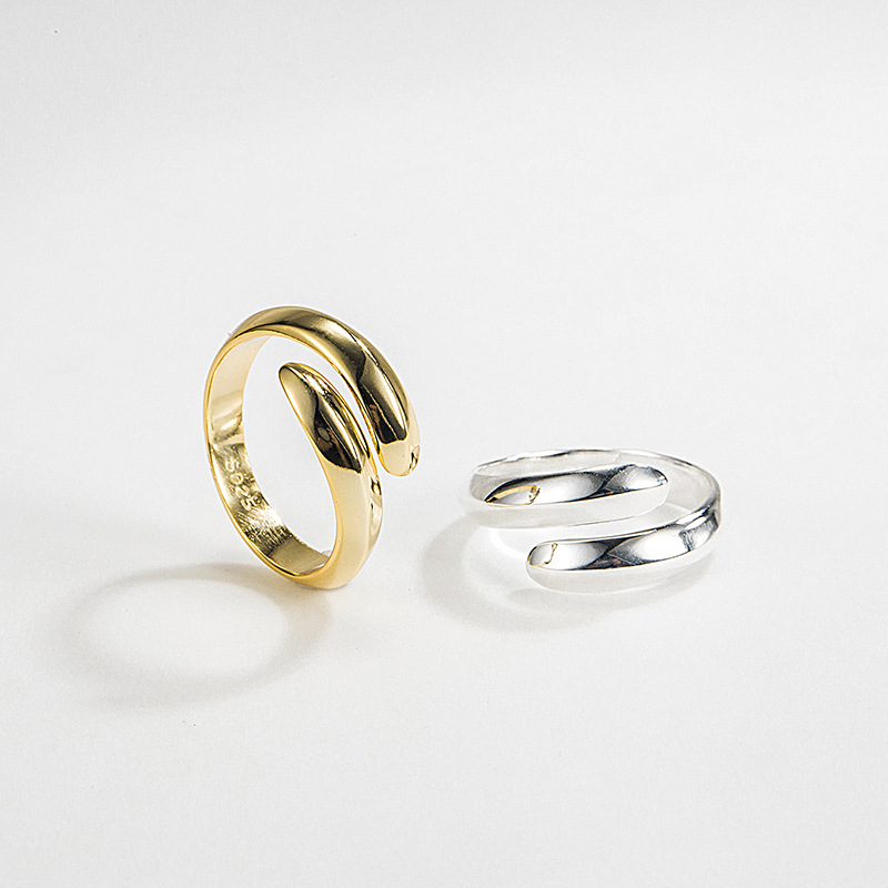 Fashion Geometric Sterling Silver Plating Open Ring 1 Piece