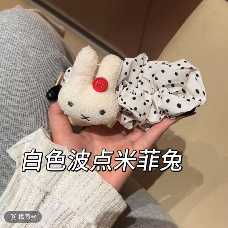 甜美可爱波点大号发量多米菲兔香蕉夹后脑勺盘发百搭少女发饰|undefined
