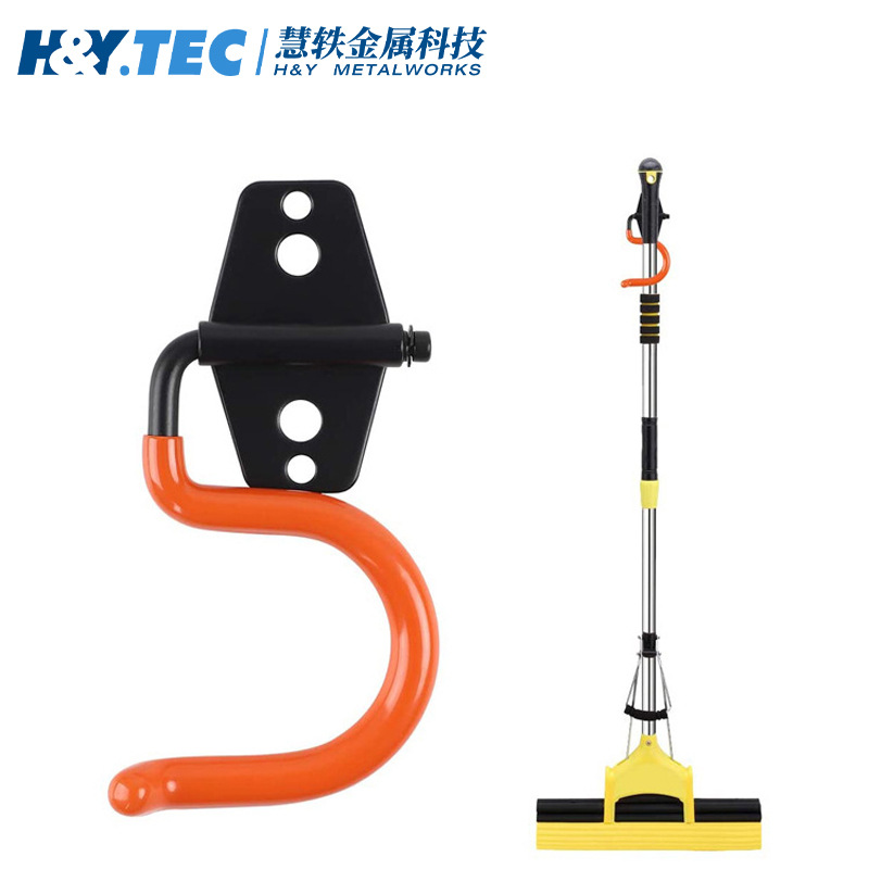 Gancho de garaje, pared de almacenamiento de jardín, canasta colgante pesada, borde de mesa de metal de hierro, gancho doble redondo, gancho adhesivo