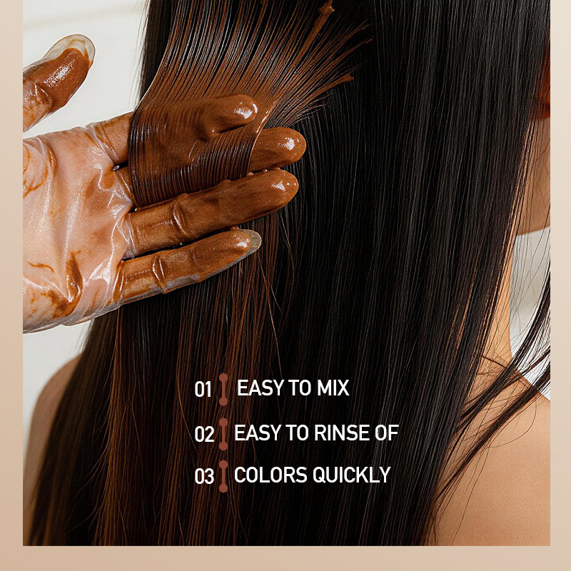 Transfronterizo KORMESIC colorante de cabello negro colorante de cabello suave fresco fábrica de comercio exterior al por mayor Inglés completo