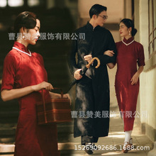 影楼拍照主题服装摄影街拍款情侣写真女民国复古旗袍中国风艺术照