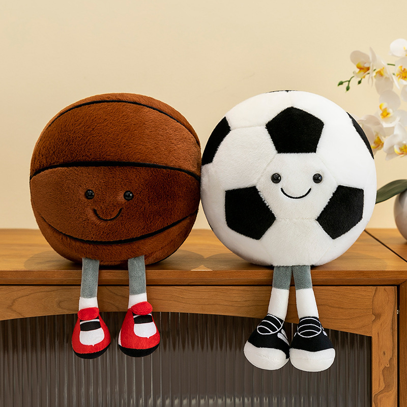 Creative Football Man with Legs, Basketball Man Plush Toy, Fun Doll, Baby Doll, Birthday Gift for Kidsren, Female