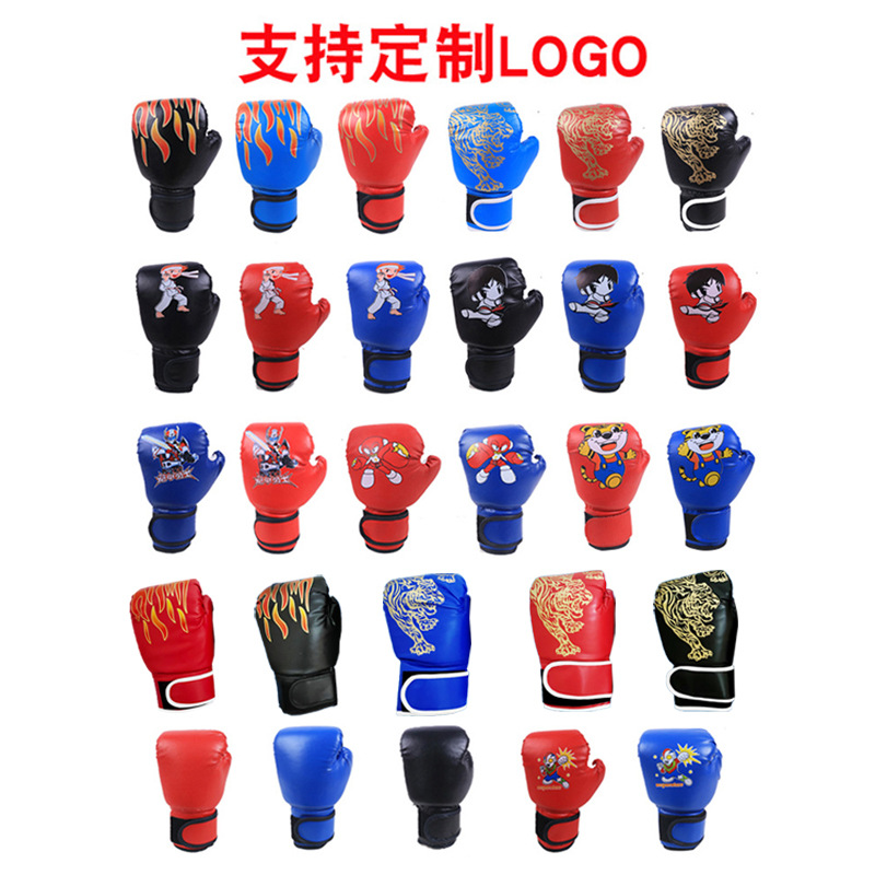 Fabricantes suministro de guantes de boxeo para niños medio dedo guantes de boxeo Sanda entrenamiento de lucha Muay Thai guantes de boxeo de lucha