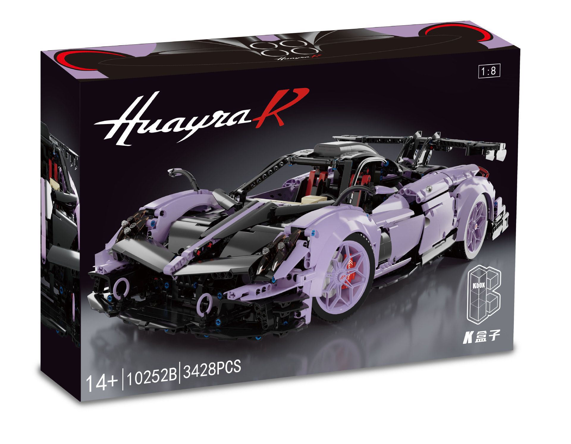 K Box 1: 8 series de autos deportivos de alta dificultad para adultos ensamblar bloques de construcción modelo de carreras juguetes coleccionistas adornos transfronterizos