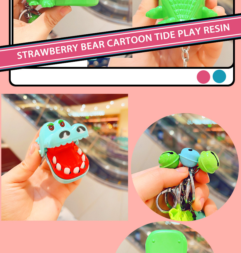 35g Weight Keychain Classification 1 Piece Quantity Daily Occasion Alloy, Plastic Material Crocodile Pattern Unisex Gender Funny Style Funny Crocodile Alloy Plastic Unisex Keychain