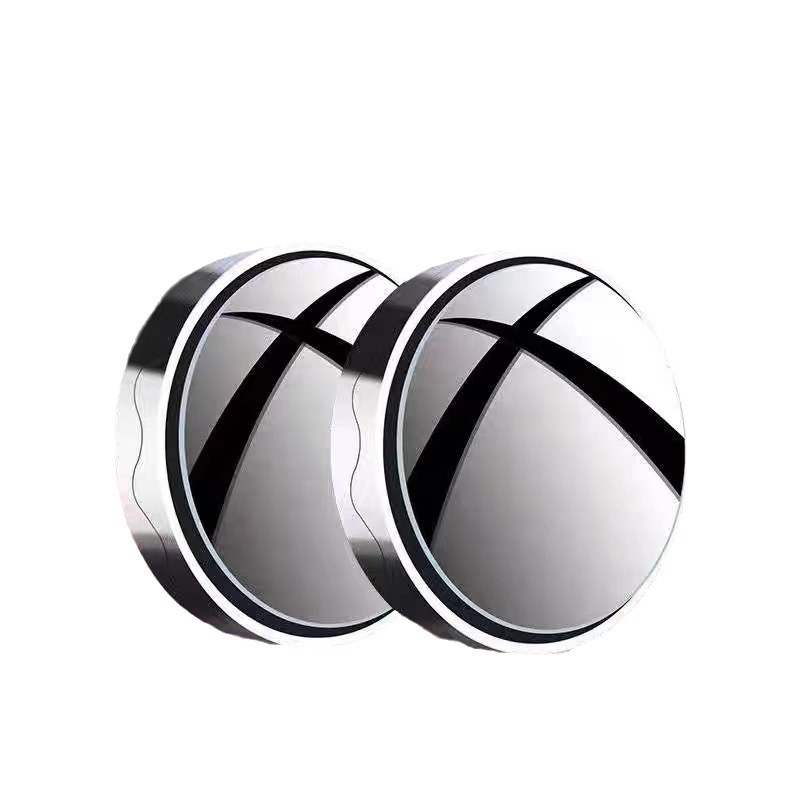 Round Mirror Rearview | Qìchē Large field of view rear view auxiliary mirror - baic-silver-pair