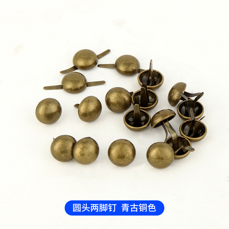 Manufacturer mushroom nails DIY luggage nails bucket round head nails gold silver bronze two-foot nails wholesale