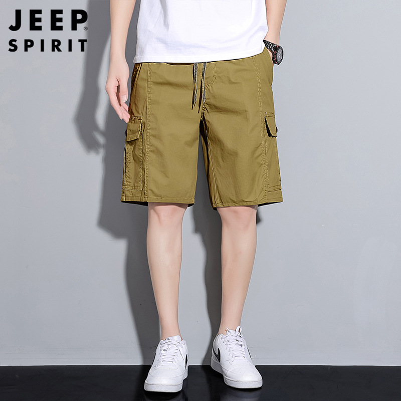 2025 New Men's Workwear Multi-Pocket Shorts Summer Casual Shorts Workwear Five-Point Shorts