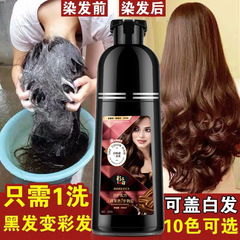 蓋白髮染髮劑植物泡泡染髮膏遮白髮一洗彩洗髮產品廠家批發