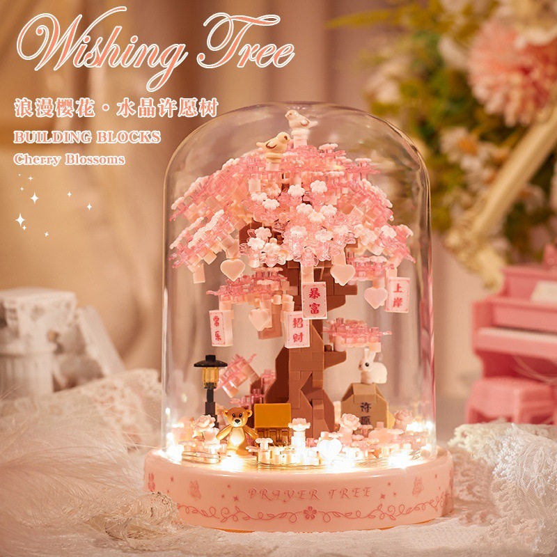 永生积木花束玫瑰花朵diy手工玩具植物盆栽摆件送女孩高级感礼物|undefined