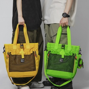 Large Capacity Crossbody Bag Men's Handbag Junior and High School Students' Tutor Bag Japanese Fashionable Tote Bag Commuter Shoulder Casual Bag