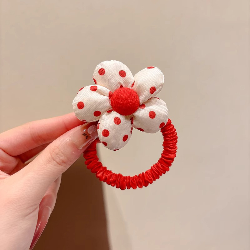 Flores dulces para niños anillo de cabello arco cabello no daña correa de cabello niñas atadas cabello cabello de alta elástica adornamiento para el cabello