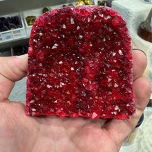 红水晶簇原石摆件跨境外贸货源家居办公室摆件现货批发玛瑙