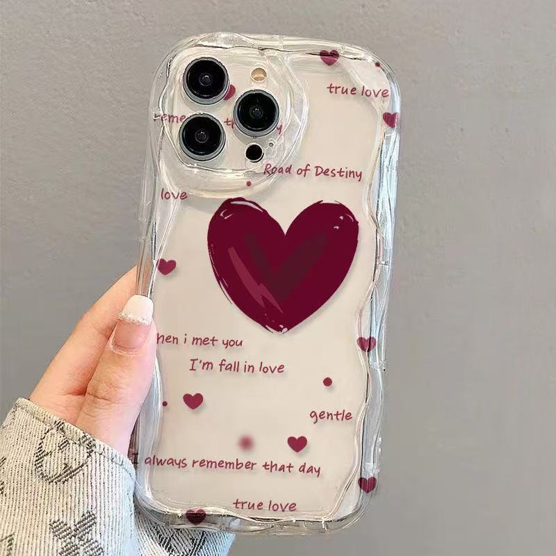 Patrón de borde curvado para iphone15promax funda para teléfono móvil 11 transparente Apple 16 anti-caída 14pro Japón y Corea 13/12